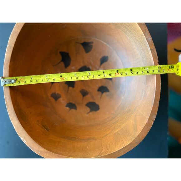 Wooden Carved Recipe Box & Hand-Carved Bowl - Picture 3 of 7